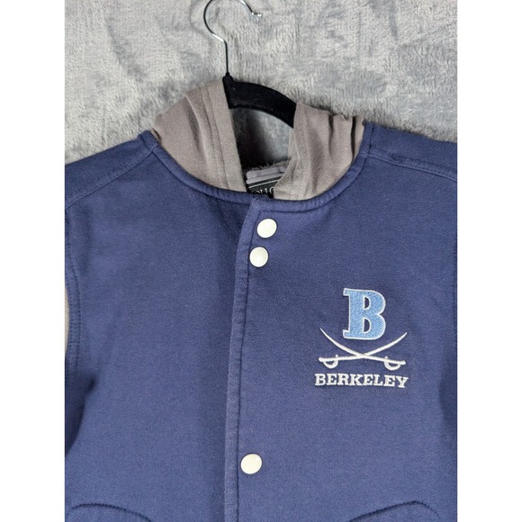 Holloway Youth Berkeley "B" Varsity Letterman Jacket Navy/Gray - Picture 5 of 14